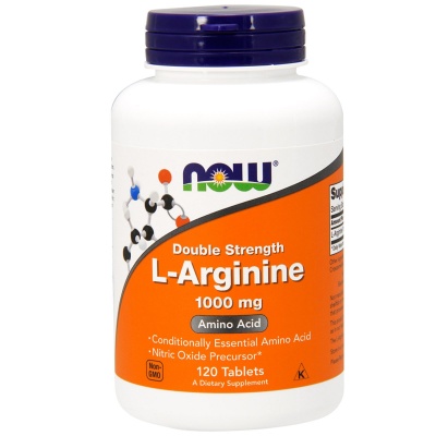 Л-Аргинин NOW L-Arginine Double Strength 1000 мг 120 таблеток
